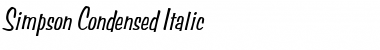 Download Simpson Condensed Italic Font