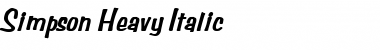 Download Simpson Heavy Italic Font