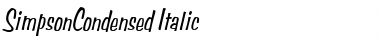 Download SimpsonCondensed Italic Font