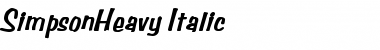 Download SimpsonHeavy Italic Font