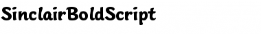 Download SinclairBoldScript Roman Font