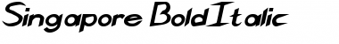 Download Singapore BoldItalic Font