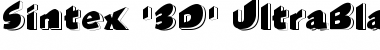 Download Sintex '3D' UltraBlack Regular Font