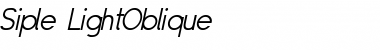 Download Siple LightOblique Font