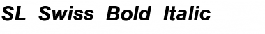 Download SL Swiss Bold Italic Font