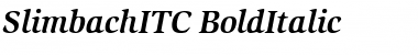 Download SlimbachITC Bold Italic Font