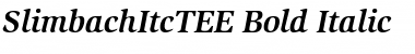 Download SlimbachItcTEE Bold Italic Font