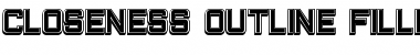 Download Closeness Outline Filled Font