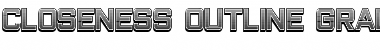 Download Closeness Outline Gradient Font
