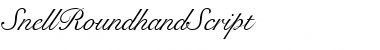Download SnellRoundhandScript RomanItalic Font