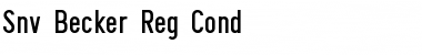 Download Snv Becker Reg Cond Regular Font