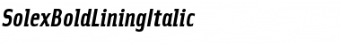 Download SolexBoldLiningItalic Font