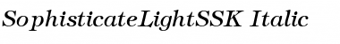 Download SophisticateLightSSK Italic Font