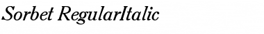 Download Sorbet RegularItalic Font