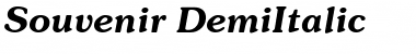 Download Souvenir DemiItalic Font