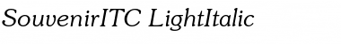 Download SouvenirITC Light Italic Font