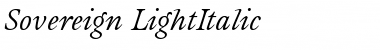 Download Sovereign-LightItalic Regular Font