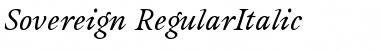 Download Sovereign-RegularItalic Regular Font