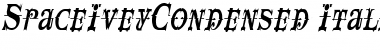 Download SpaceIveyCondensed Italic Font