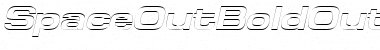 Download SpaceOutBoldOutline Italic Font