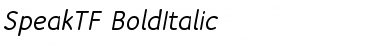 Download SpeakTF-BoldItalic Regular Font
