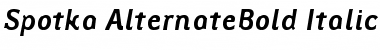 Download Spotka AlternateBold Italic Regular Font