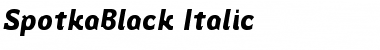 Download SpotkaBlack Italic Regular Font