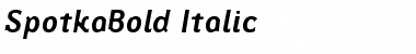 Download SpotkaBold Italic Regular Font