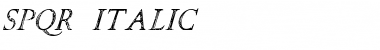 Download SPQR Italic Italic Font