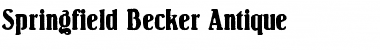 Download Springfield Becker Antique Regular Font