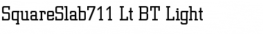 Download SquareSlab711 Lt BT Light Font