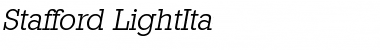 Download Stafford-LightIta Regular Font