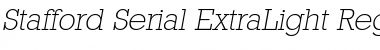 Download Stafford-Serial-ExtraLight RegularItalic Font