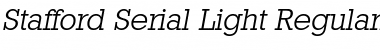 Download Stafford-Serial-Light RegularItalic Font