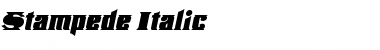 Download Stampede Italic Regular Font