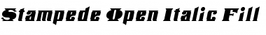 Download Stampede Open Italic Fill Regular Font