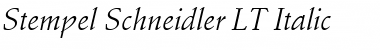 Download StempelSchneidler LT Italic Font