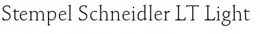 Download StempelSchneidler LT Light Regular Font