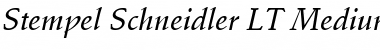 Download StempelSchneidler LT Medium Italic Font