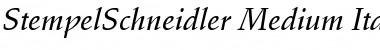 Download StempelSchneidler-Medium MediumItalic Font