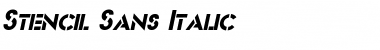 Download Stencil Sans Italic Font