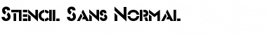 Download Stencil Sans Normal Font