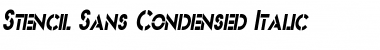 Download Stencil SansCondensed Italic Font