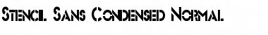 Download Stencil SansCondensed Normal Font