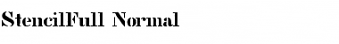 Download StencilFull Regular Font