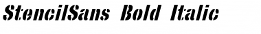 Download StencilSans Bold Italic Font
