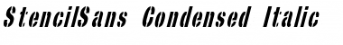 Download StencilSans Condensed Italic Font