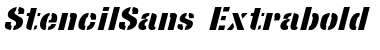 Download StencilSans Extrabold Italic Font
