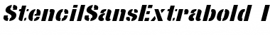 Download StencilSansExtrabold Italic Font