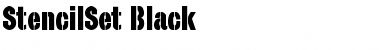 Download StencilSet Black Font
